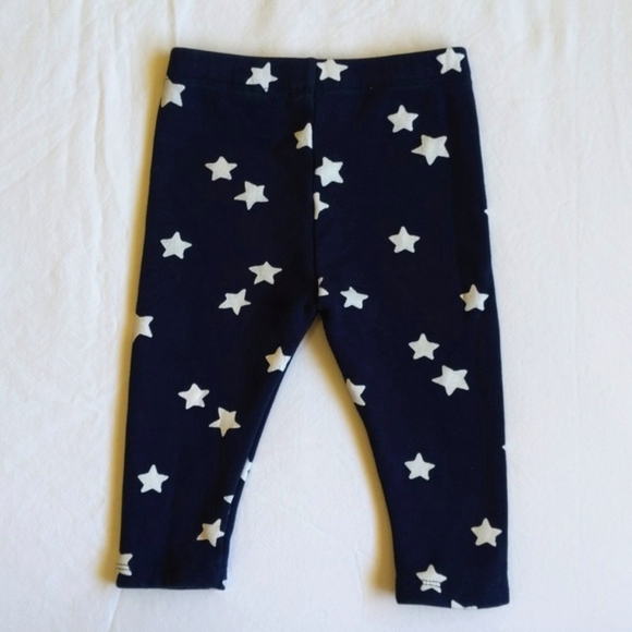 joe fresh star print navy blue warm lined leggings 6-12 months baby girl - Picture 4 of 4
